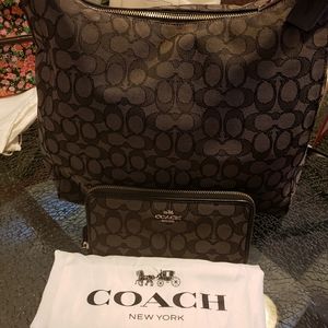 Gently used Coach purse with matching wallet